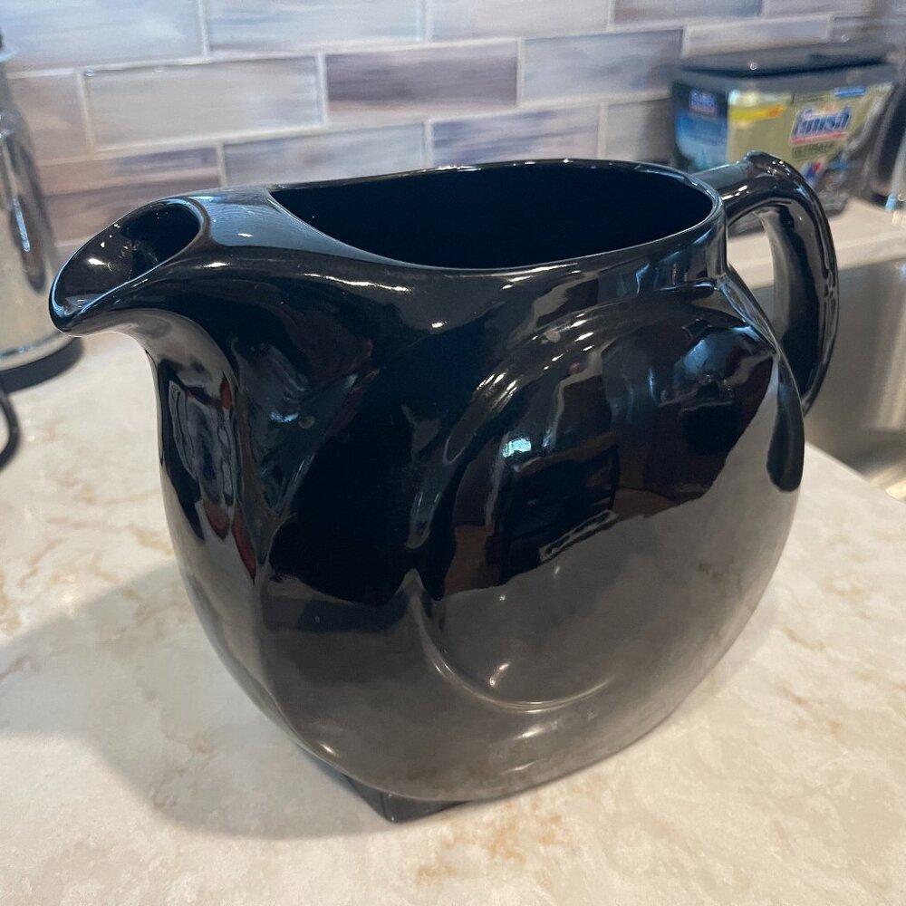 Mid Century Frankoma Black Pitcher - Rare
